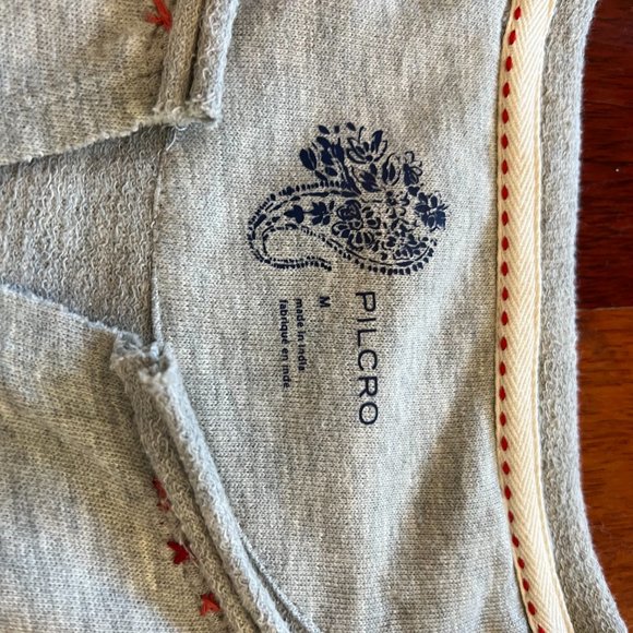 Anthropologie Pilcro Distressed & Embroidered Sweatshirt - Picture 4 of 8